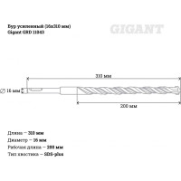 Усиленный бур Gigant GRD 11043