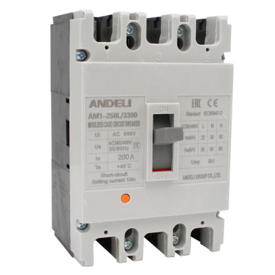 Автоматический выключатель ANDELI AM1-250L ADL06-042
