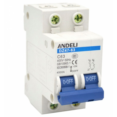 Автоматический выключатель ANDELI DZ47-63 ADL01-084