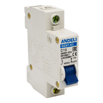 Автоматический выключатель ANDELI DZ47-63 ADL01-063