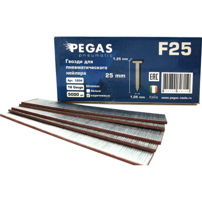 Гвозди Pegas F25 1.05х1.25 мм 25 мм (5000 шт.) 1204