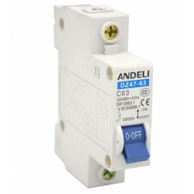 Автоматический выключатель ANDELI DZ47-63 ADL01-070