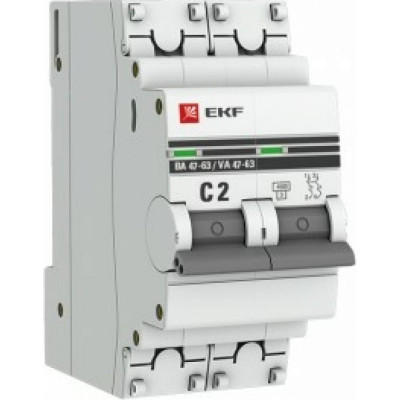 Автоматический выключатель EKF ВА 47-63 PROxima mcb4763-2-02C-pro