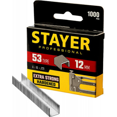 Тонкие скобы для степлера STAYER тип 53 12 мм 1000 шт 3159-12_z02