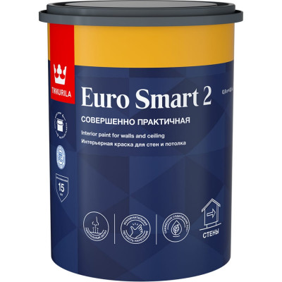 Интерьерная краска для стен и потолка Tikkurila EURO SMART 2 700009614