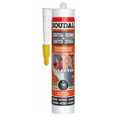 Монтажный каучуковый клей Soudal CLEAR FIX 146446