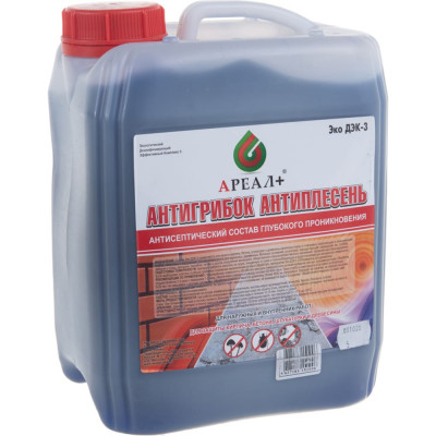 Антисептическая пропитка по бетону Ареал+ Антигрибок Антиплесень А-416