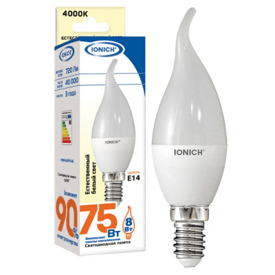Лампа IONICH ILED-SMD2835-CW37-8-720-230-4-E14 1637