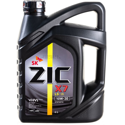 Синтетическое масло для легковых автомобилей zic X7 LS 10w30 SN/CF 162649