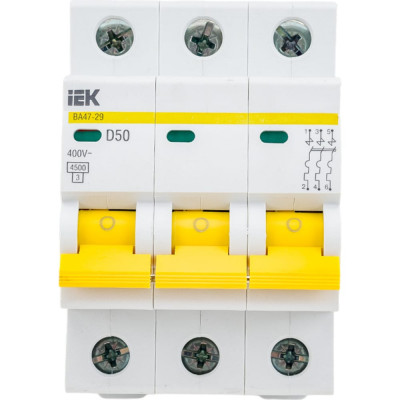 Автоматический выключатель IEK ВА47-29 MVA20-3-050-D