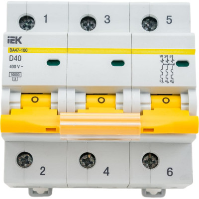 Автоматический выключатель IEK ВА47-100 MVA40-3-040-D