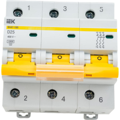 Автоматический выключатель IEK ВА47-100 MVA40-3-025-D