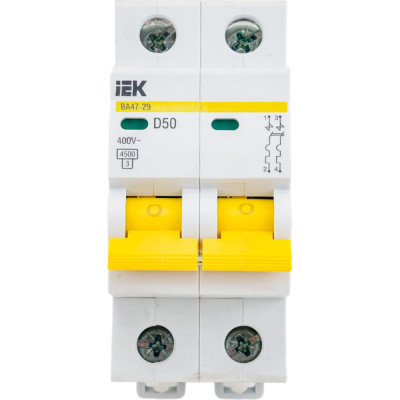 Автоматический выключатель IEK ВА47-29 MVA20-2-050-D