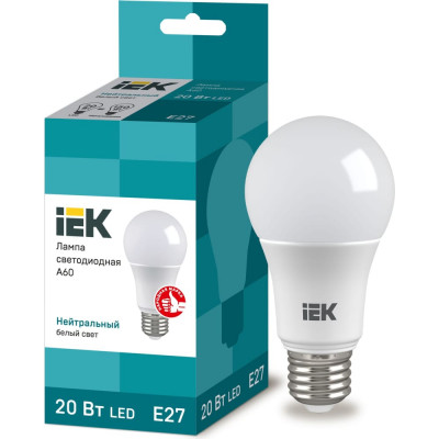 Светодиодная лампа IEK ECO LLE-A60-20-230-40-E27