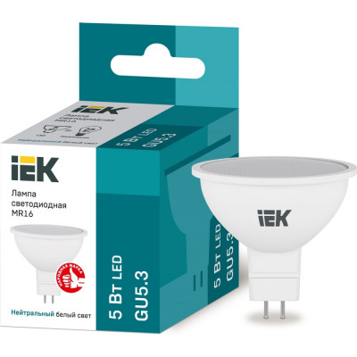 Светодиодная лампа IEK ECO LLE-MR16-5-230-40-GU5