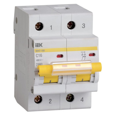Автоматический выключатель IEK ВА 47-100 MVA40-2-016-C