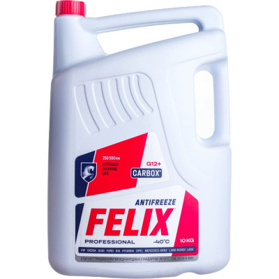 Felix антифриз carbox-40 g-12+ /10кг/ красный 430206020