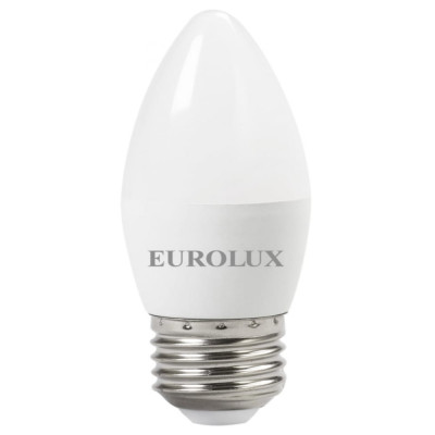 Светодиодная лампа Eurolux LL-E-C37-6W-230-2,7K-E27 76/2/9