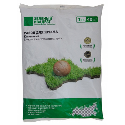Семена газона для Крыма Зеленый квадрат Спортивный газон 4607160332598