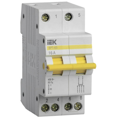 Трехпозиционный выключатель-разъединитель IEK ВРТ-63 MPR10-2-016