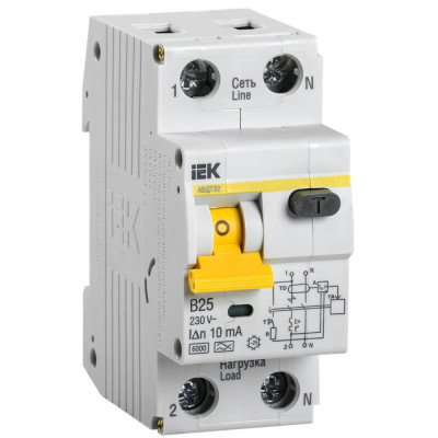 Автоматический выключатель дифференциального тока IEK АВДТ 32 MAD22-5-025-B-10