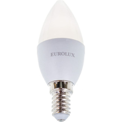 Светодиодная лампа Eurolux LL-E-C37-6W-230-4K-E14 76/2/4