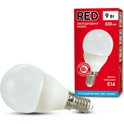 Светодиодная лампа RED P45 4606400206439