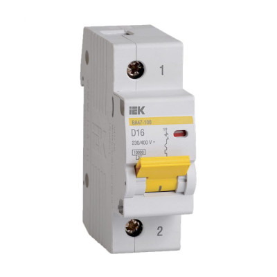 Автоматический выключатель IEK ВА47-100 MVA40-1-016-D