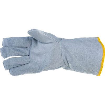 Спилковые утепленные перчатки-краги Элит-Профи A0101-B