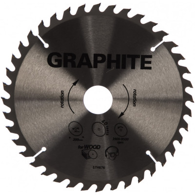 Отрезной диск GRAPHITE 200x30 мм; 40 зубьев 57H676