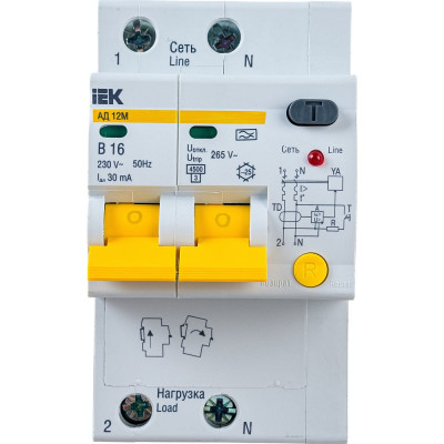 Дифференциальный автомат IEK АД12М MAD12-2-016-B-030