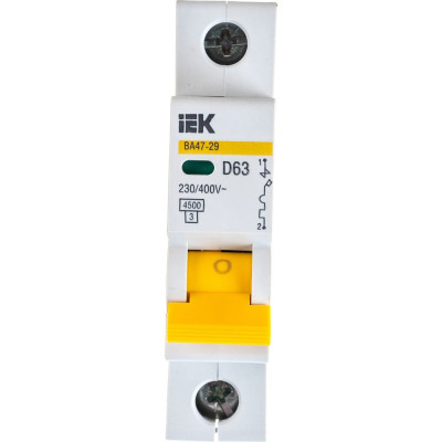 Автоматический выключатель IEK ВА47-29 MVA20-1-063-D