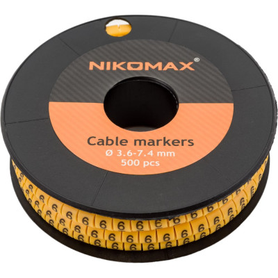 Кабельный маркер NIKOMAX NMC-CMR-6-YL-500
