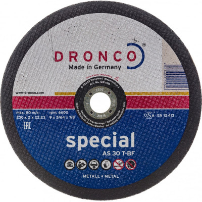 Диск отрезной по металлу DRONCO Special AS30T 1231055100