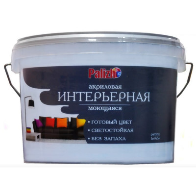 Интерьерная моющаяся акриловая краска Palizh №311 11605602