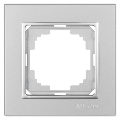 Одноместная рамка Nilson Alegra metallic 25130091