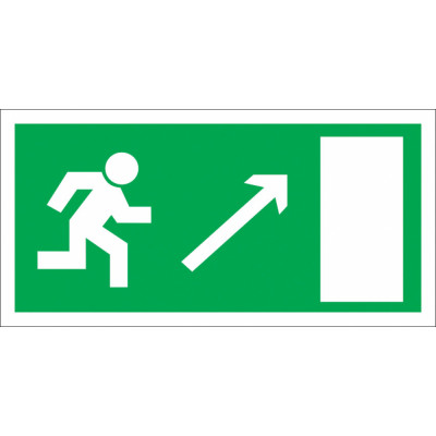 Знак Стандарт Знак Знак Направление к эвакуационному выходу Е05 направо вверх 00-00026276