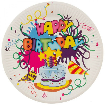 Набор бумажных тарелок Волшебная страна Happy Birthday 007149