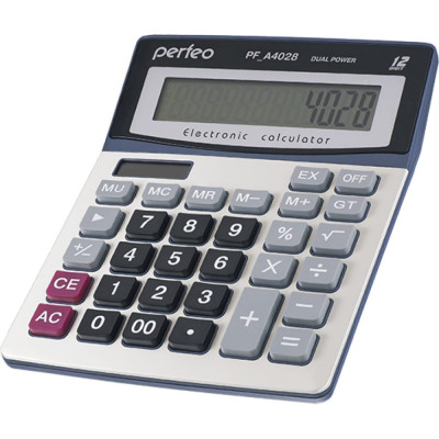 Двенадцатиразрядный бухгалтерский калькулятор Perfeo PF A4028 GT 30010589