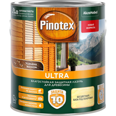 Влагостойкая защитная лазурь для защиты древесины до 10 лет Pinotex 5353775