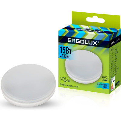 Светодиодная лампа Ergolux LED-GX53-15W-GX53-4K 14239