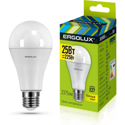 Светодиодная лампа Ergolux LED-A65-25W-E27-3K 14226