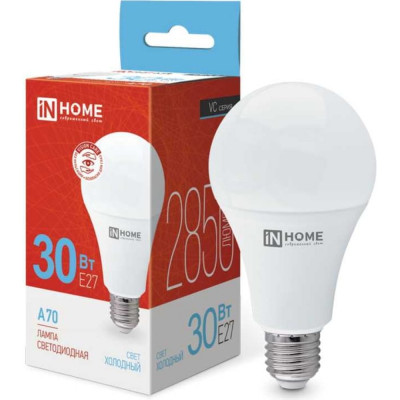 Светодиодная лампа IN HOME LED-A70-VC 4690612024165