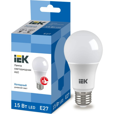 Лампа IEK LLE-A60-15-230-65-E27