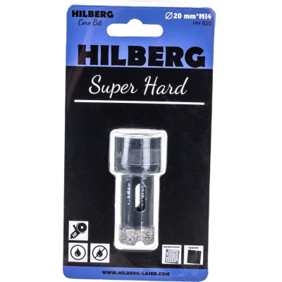 Алмазная коронка по керамике и керамограниту Hilberg Super Hard HH620