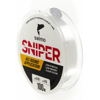 Монофильная леска Salmo Sniper Clear 100/025 4012-025