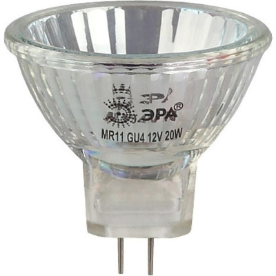 Софитная галогенная лампа ЭРА GU4-MR11-20W-12V-30CL Б0049310