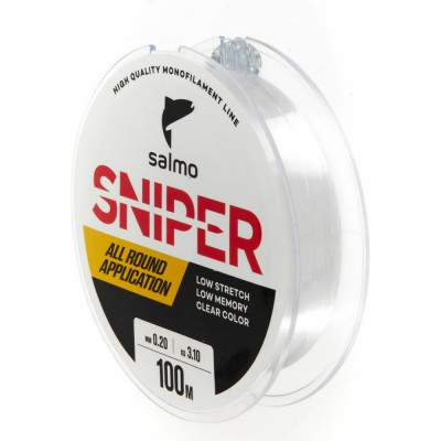 Монофильная леска Salmo Sniper Clear 100/020 4012-020