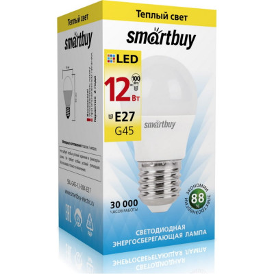 Лампа Smartbuy SBL-G45-12-30K-E27