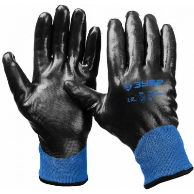 ЗУБР арктика перчатки утепленные износостойкие, двухслойные, размер l-xl, 11469-xl